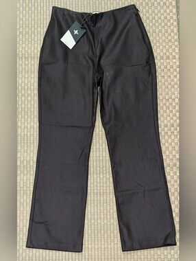 NWT Tuckernuck Black Wax Ashford Pants High Rise Kick Flare Women's Size Medium
